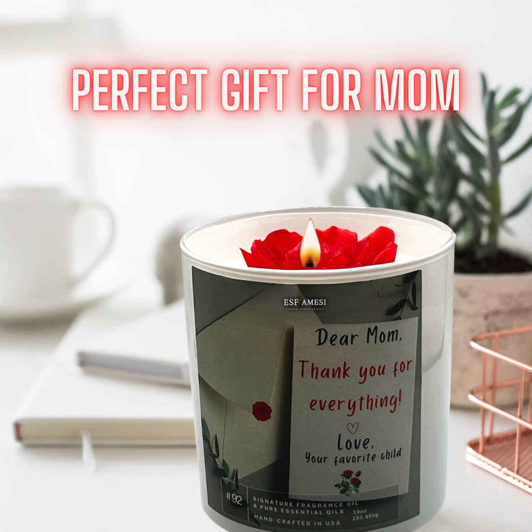 mother's day candles, gfit for mom, candles for mom, scented candles, scented candles for home, aromatherapy candles, home fragrance, flower blossom candle, strong smelling candles