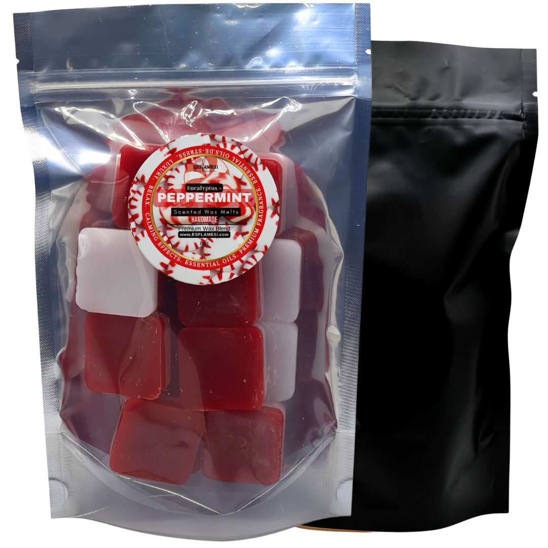 Peppermint Wax Melts | Strongly Scented | Peppermint + Eucalyptus (8oz Bag)