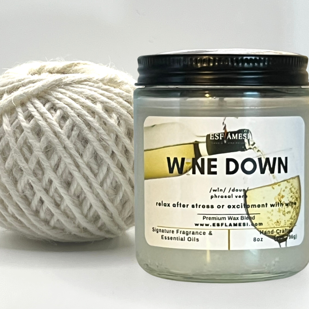 Scented Candles - Lavender and Eucalyptus "Wine Down" Aromatherapy Candles
