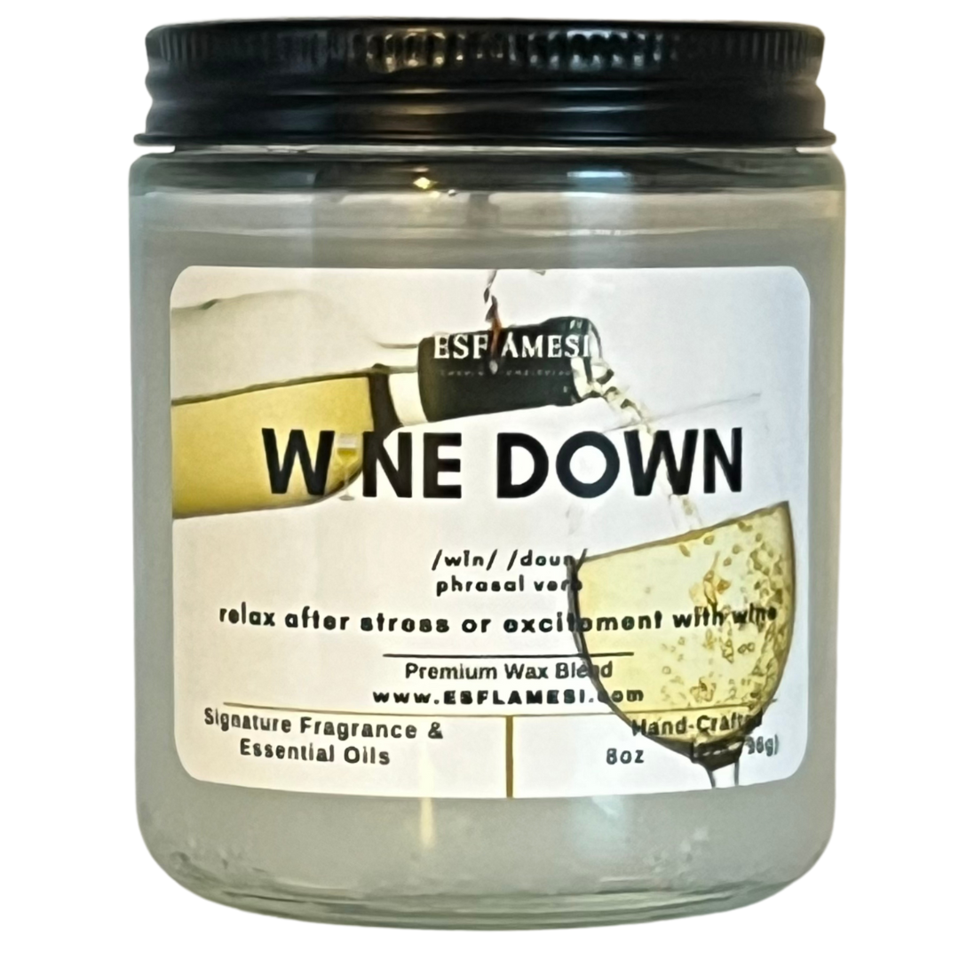 Scented Candles - Lavender and Eucalyptus "Wine Down" Aromatherapy Candles