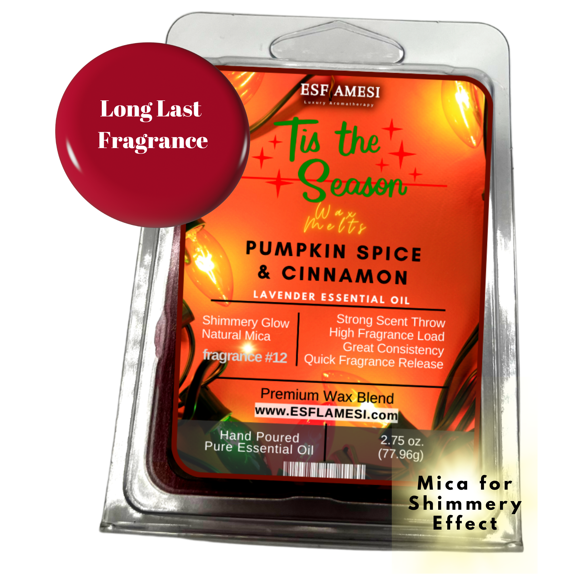 Pumpkin & Cinnamon "Tis the Season" Wax Melts (2-Packs)