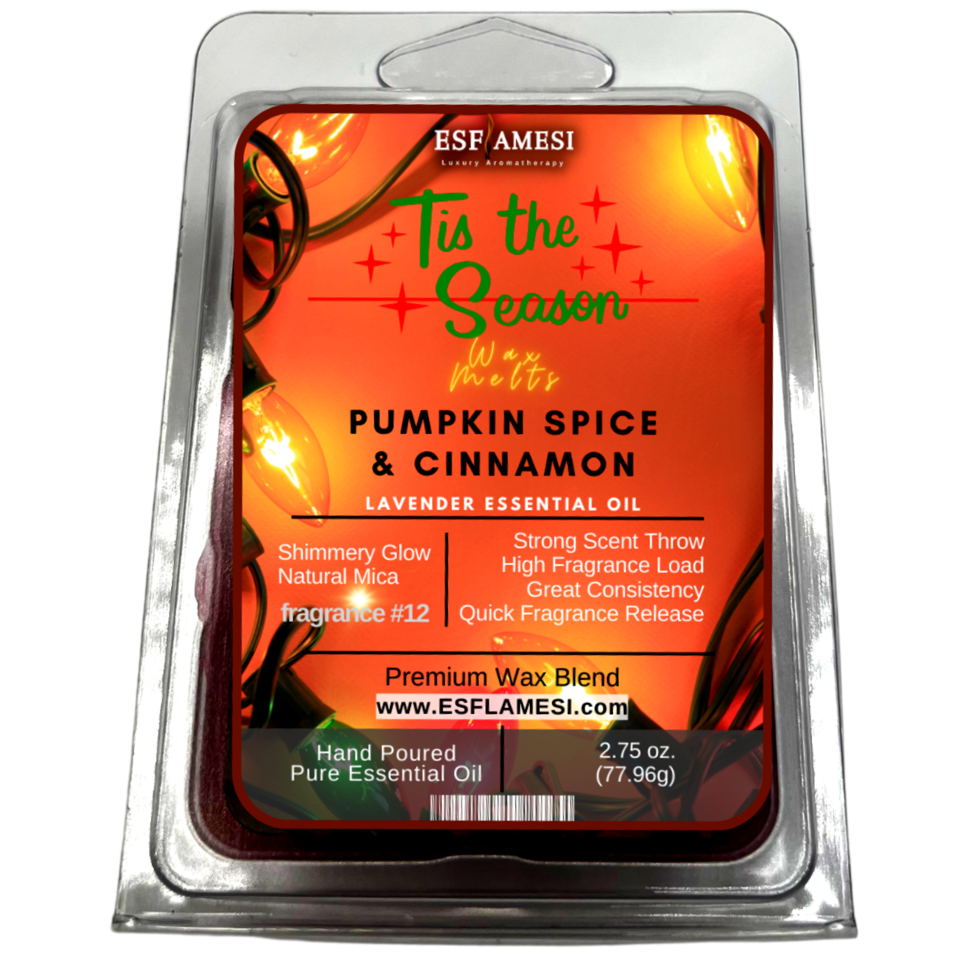 Pumpkin & Cinnamon "Tis the Season" Wax Melts (2-Packs)