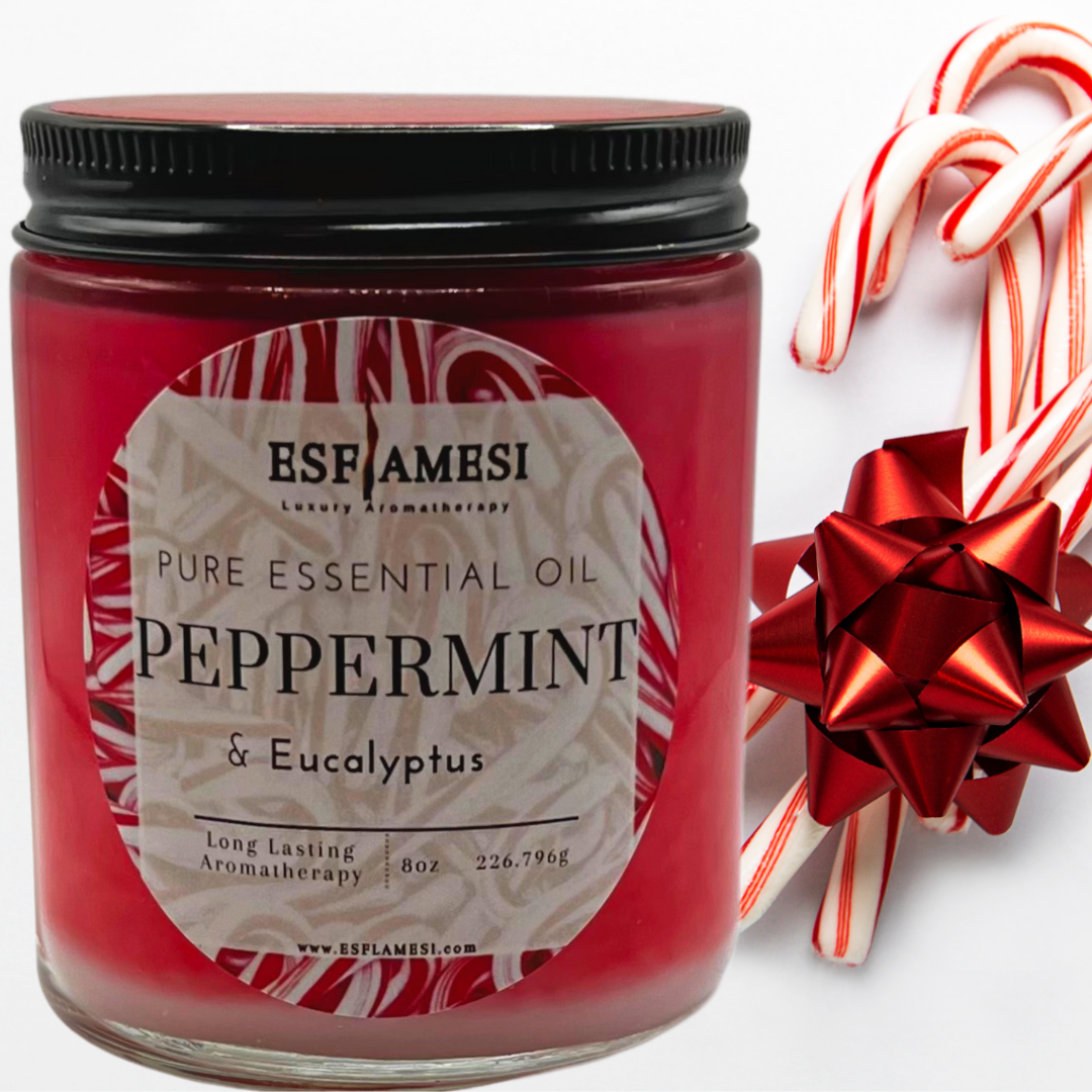 scented candles, eucalyptus candles, peppermint candles, aromatherapy candles, long lasting candles, home fragrance candles