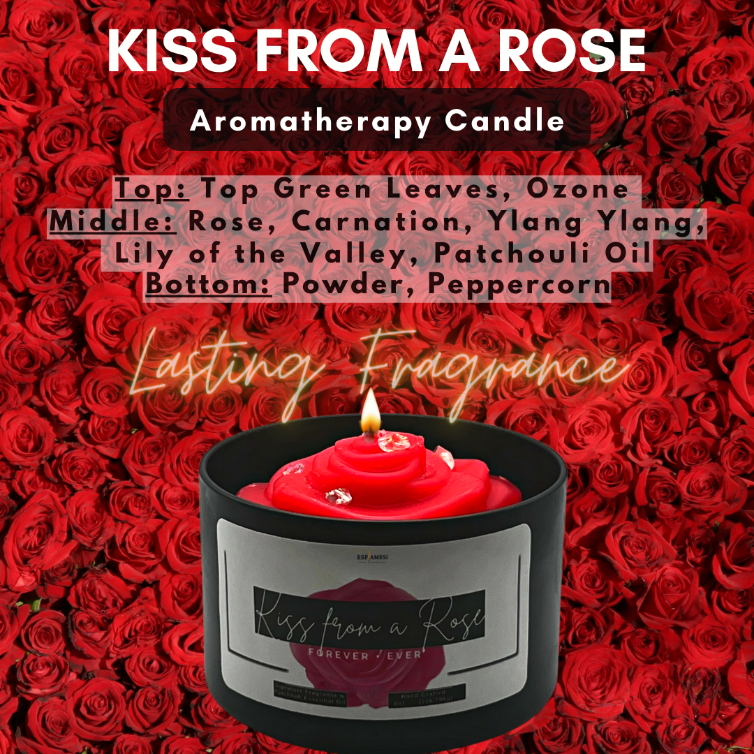 Scented Candles - Rose Petals Scented Candles - Valentines Day Candles -  Rose Candle