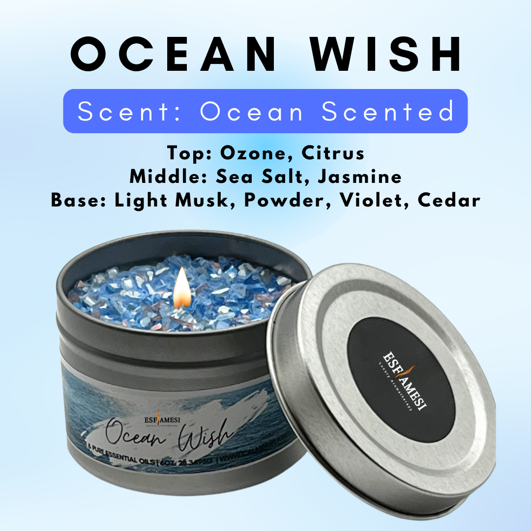 Ocean Scented | Scented Candle | STRONGLY SCENTED | Lasting Aromatherapy | Handcrafted