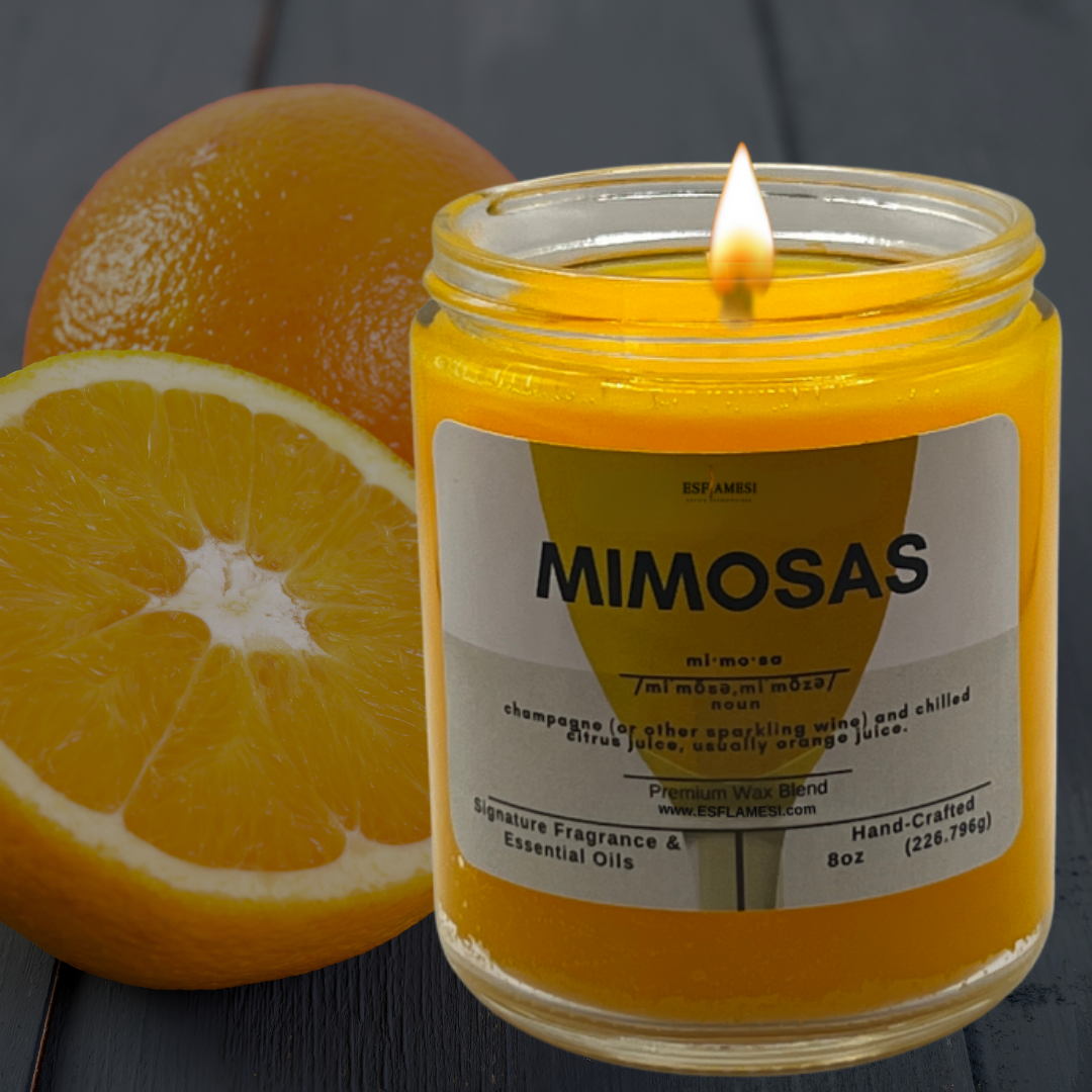 scented candles calming candle mimosas candle brunch candle citrus candle yellow candle aromatherapy
