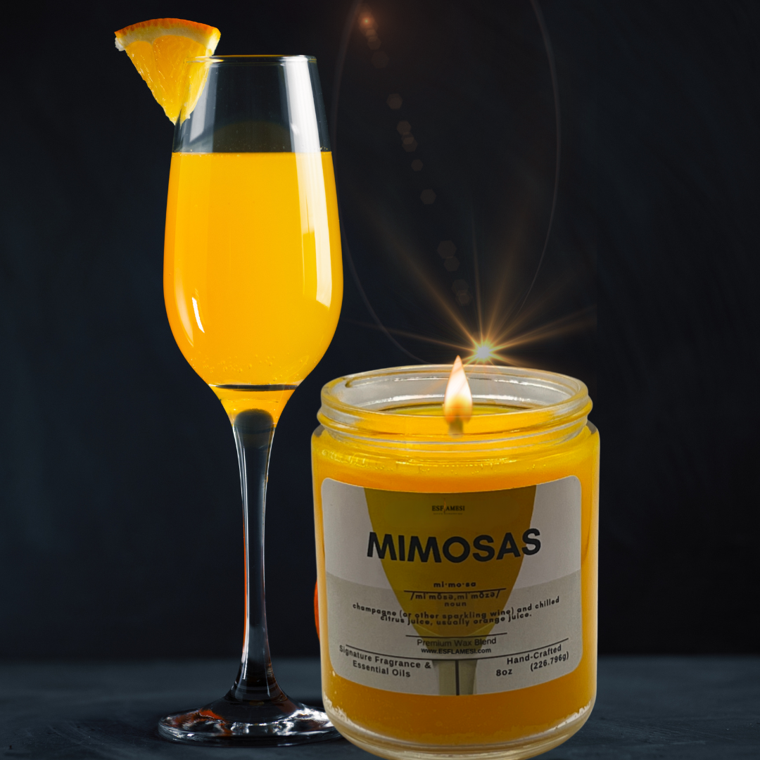 scented candles calming candle mimosas candle brunch candle citrus candle yellow candle aromatherapy