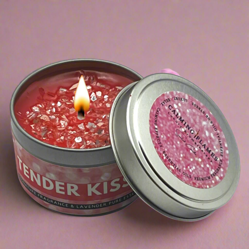 scented candles, pink candles, love candles, aromatherapy candles, rose petals scented